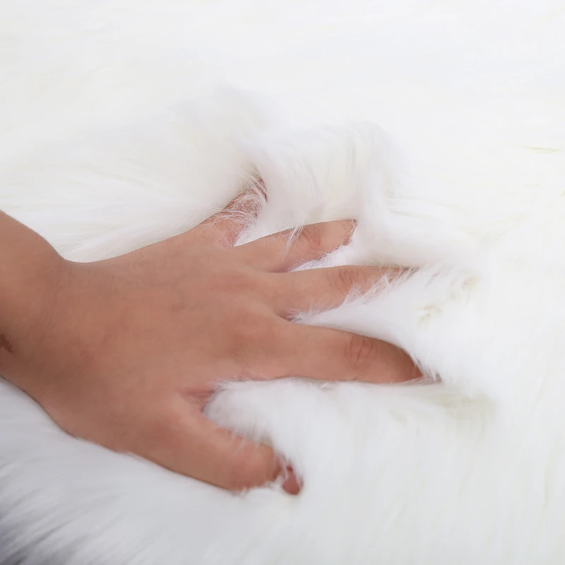 Living Room Fur Carpet Plush Soft Sheepskin Floor Mats Modern Home Decor Bedroom Blankets Imitation Wool Pad White Rugs Doormat