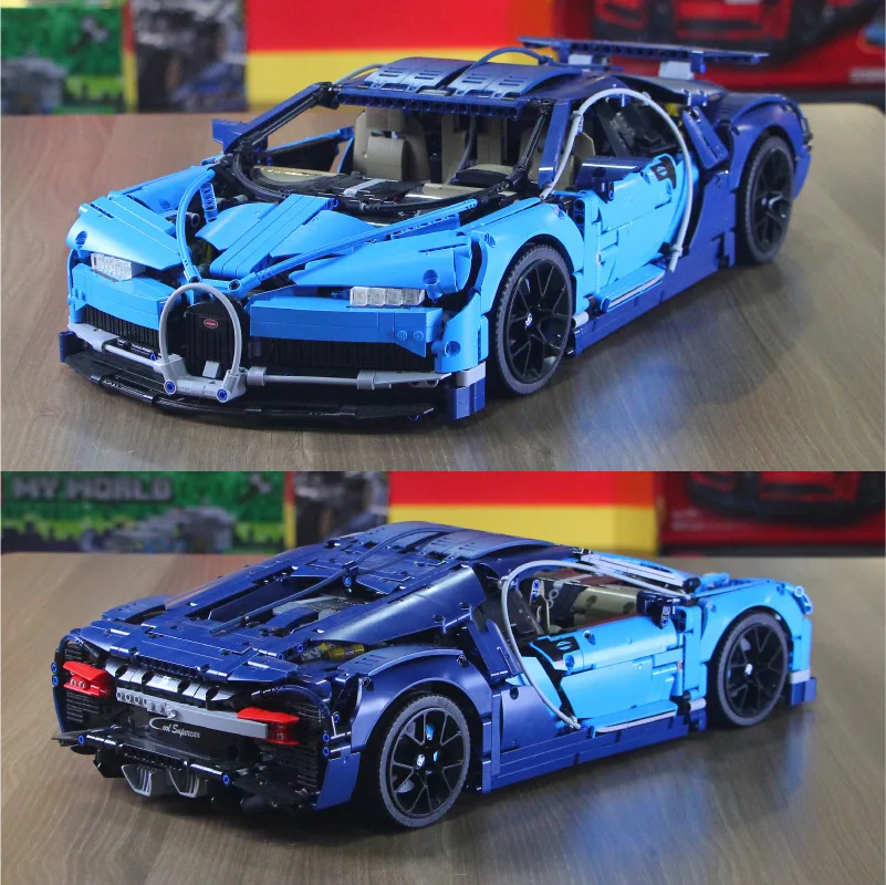 20086 Supercar Bugattis синий \ красный \ черный Technic 42083 3625 шт Chiron модель автомобиля строительные блоки кирпичи игрушки - Цвет: blue