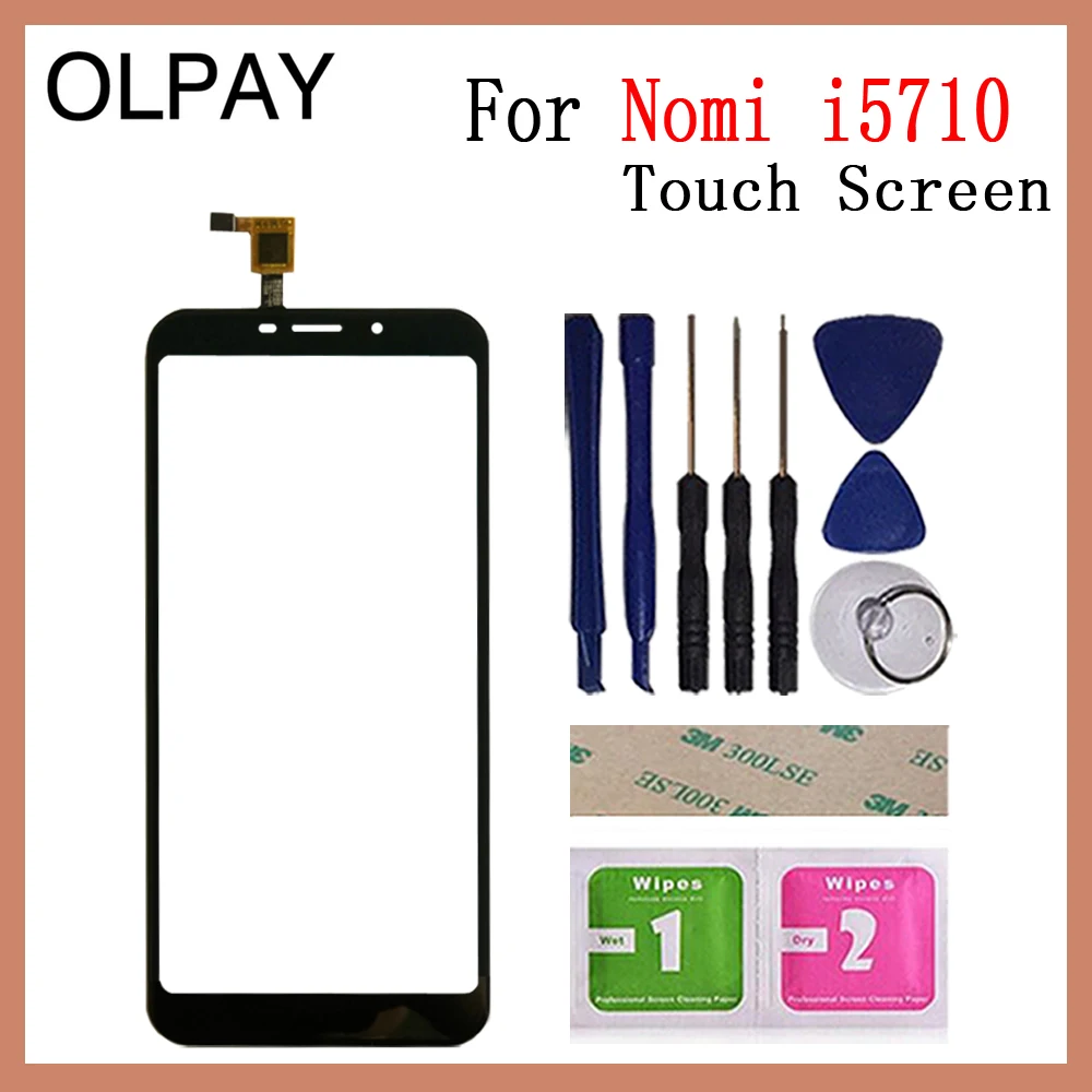 OLPAY 5," сенсорный экран для телефона Nomi i5710 Infinity X1 сенсорный экран дигитайзер панель передняя внешняя передняя стеклянная линза сенсор ремонт