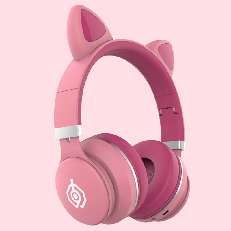 Bluetooth 5 0 Cat Ear Headphones LED Light Up Noise Cancelling Adults Kids Girl Headset Support TF Card