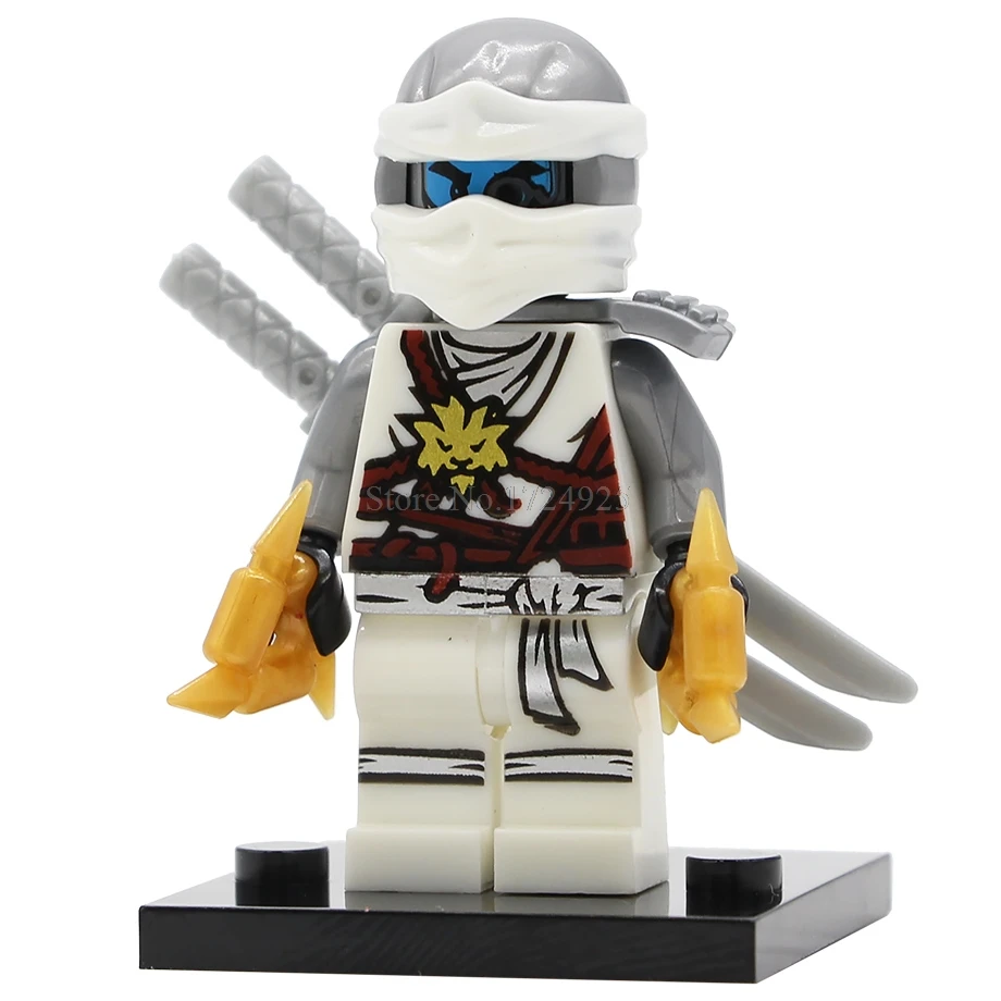 Zane x20pcs 20 шт, одинаковые нинджагоидные фигурки, Nya KAI Wu Krux, Ллойд, козу, Вэй Снейк, Самурай х паразитов, набор строительных блоков, кирпичные игрушки - Цвет: Zane x20pcs
