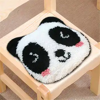 

Pandan Anime Latch Hook Cartoon Cat Do It Yourself Carpet Embroidery Cushion Button Package Sale Sets Smyrna knoopkussen dieren