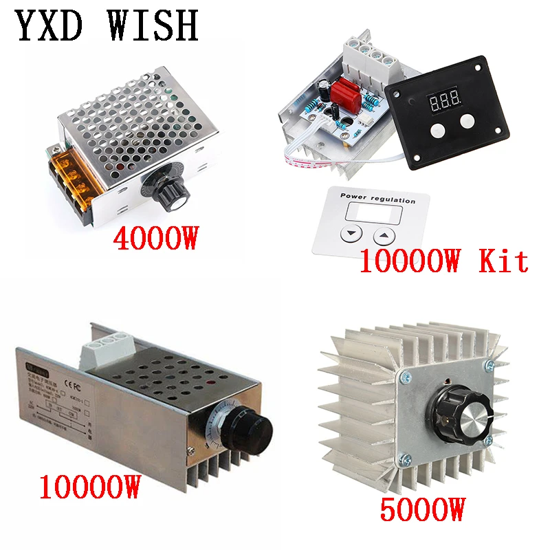 10000W 220V AC SCR Electric Voltage Regulator Motor Speed Controller Dimmers