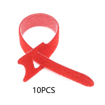 

Reusable Cable Ties Management Straps Microfiber fastening cloth, Adjustable Fastener Cable Strap Hook and Loop Cord Ties 10pcs
