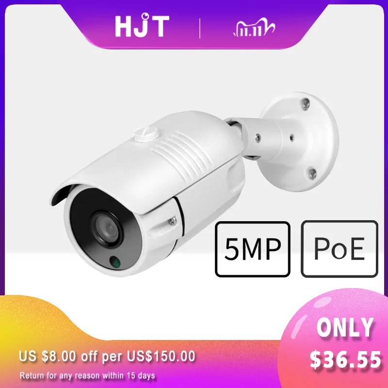 IP-камера HJT 1080 МП POE наружная камера видеонаблюдения 2 4 P Камера Безопасности ИК
