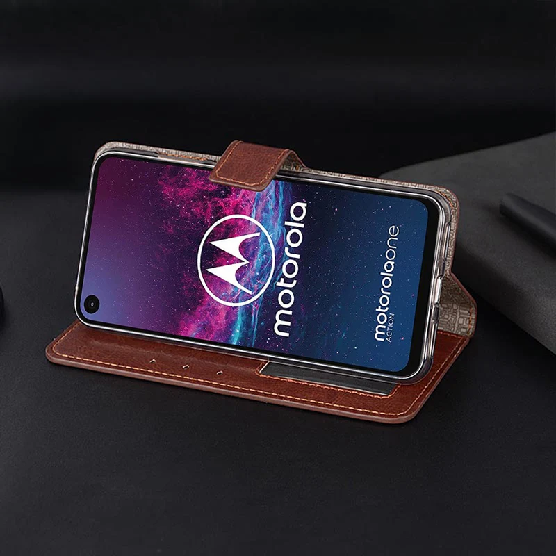 Arrvial кожаный магнитный флип-полиуретановый кошелек для Motorola Moto One Action Case 6,3 дюймов фоторамка со слотом для карты памяти Чехол-подставка