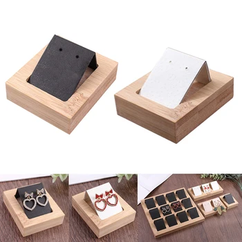 

2 Pairs Earring Card Holder with Tray for Jewelry Accessory Display