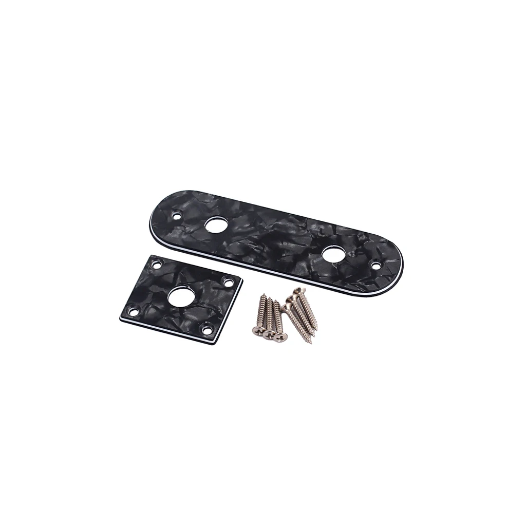 

1 Set Celluloid Electric Guitar Control Plate Replacement Switch Plate for Bass Guitar (Black)