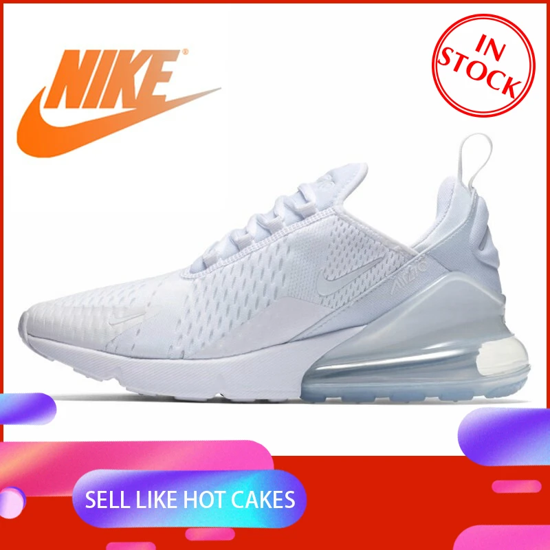 Pаспродажа Оригинальные женские кроссовки для бега NIKE Air Max 270, прочные, дышащие, удобные, на шнуровке, амортизирующие кроссовки AH6789