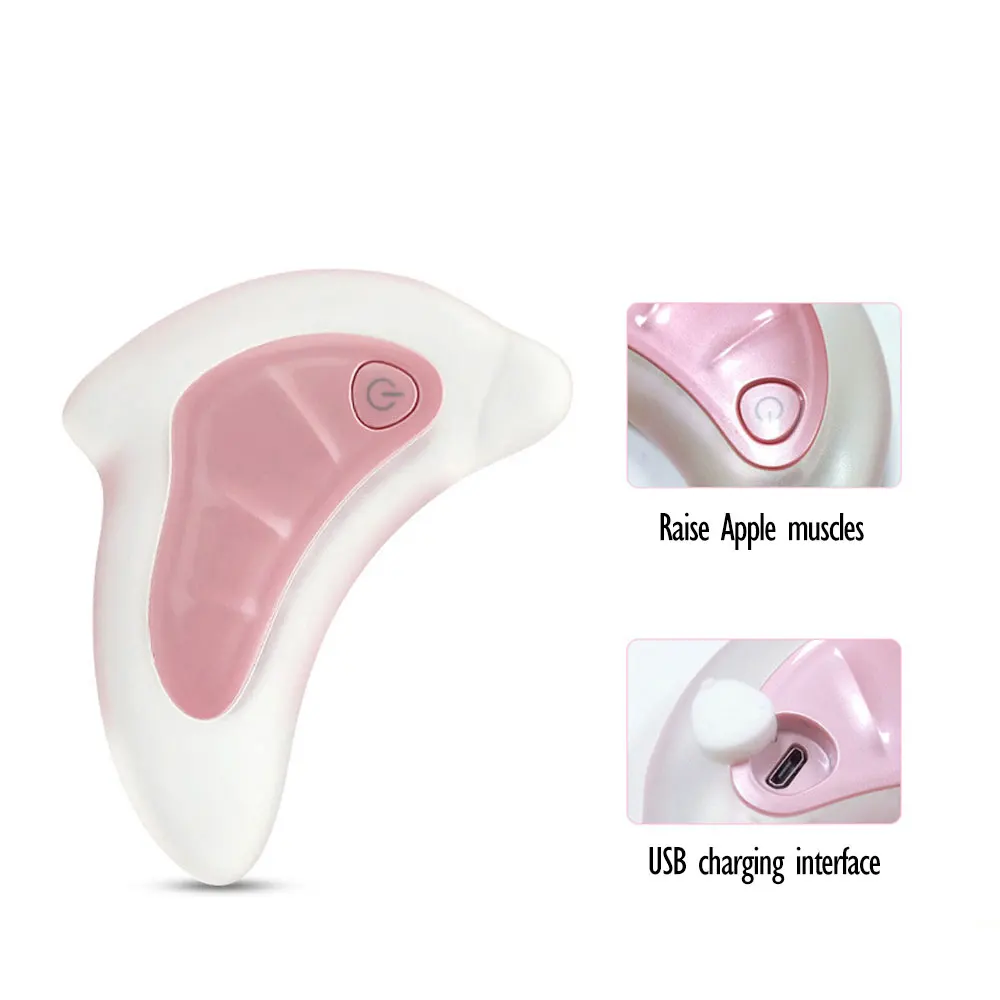 Dolphin Scraping Instrument Facial Massage Red Blue Thin V Face Electric Crystal Scraping Board Beauty Instrument Wrinkle