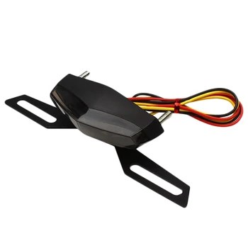 

DHBH-3W Led Motorcycle Tail Brake Lights Stop Driving License Plate Lamp Taillight for Motorcycle Rear Motorbike Moto Styling