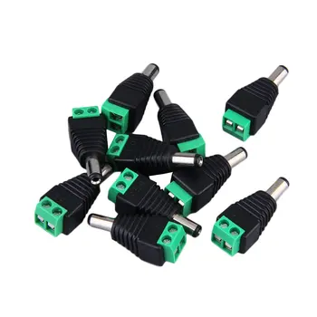 

10pcs 12V Male 2.1x5.5mm DC Power Jack Plug Adapter Connector for CCTV