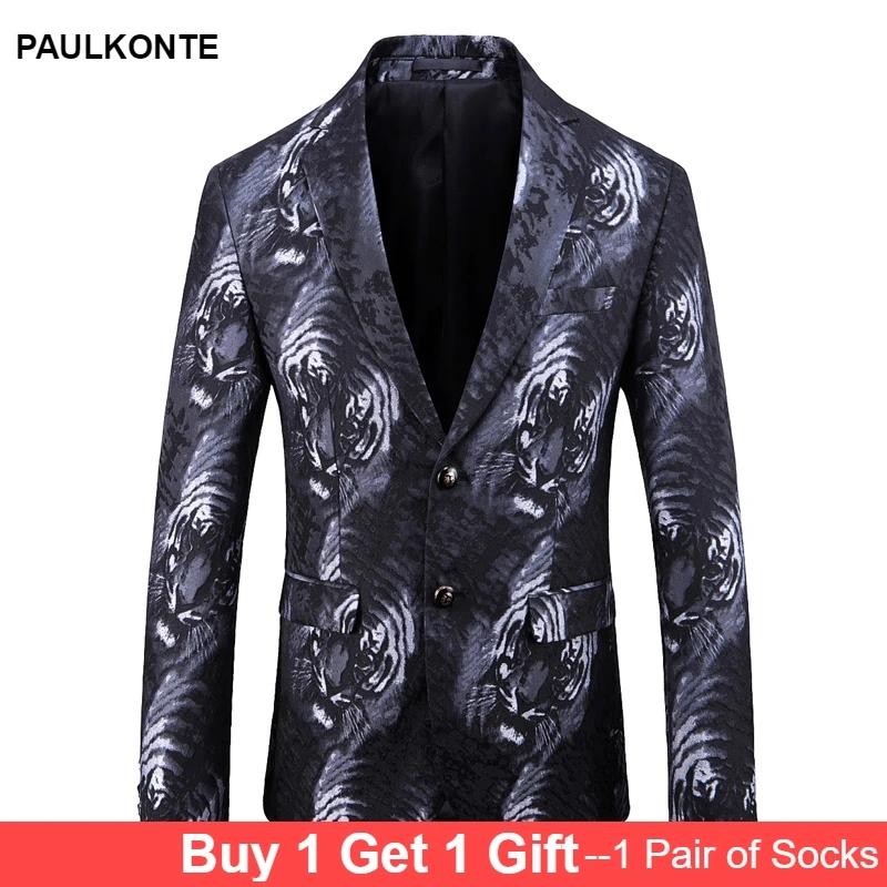 2019 Autumn And Winter New Men'S Jacquard Suit Jacket High Quality British Business Casual Fashion Trend Wild Men'S Single West