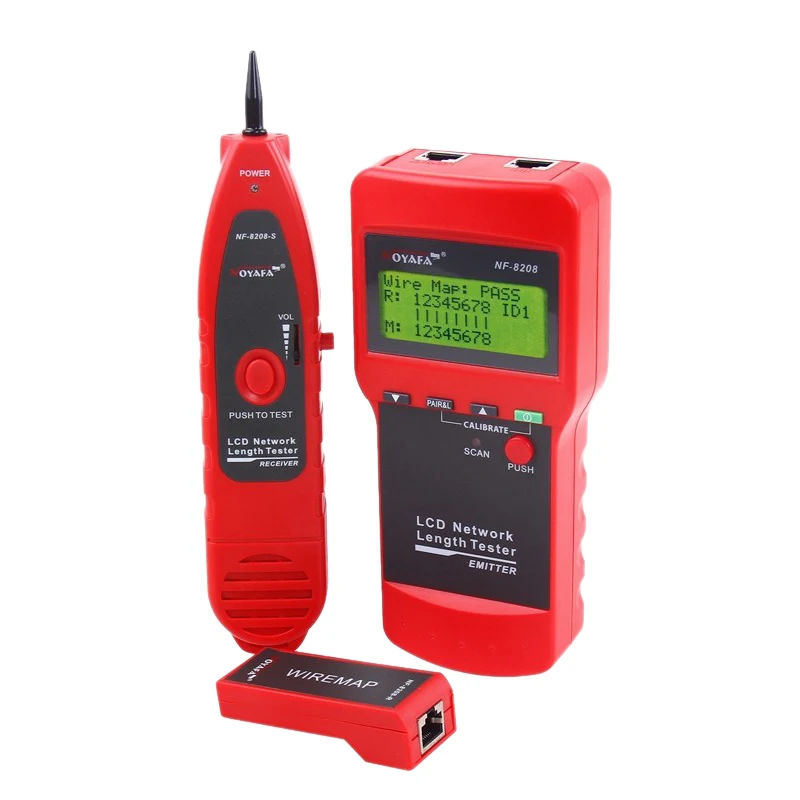 

NOYAFA NF-8208 LCD Display Network LAN Cable Tester Wire Tracker Tracer Length Scanner RJ45
