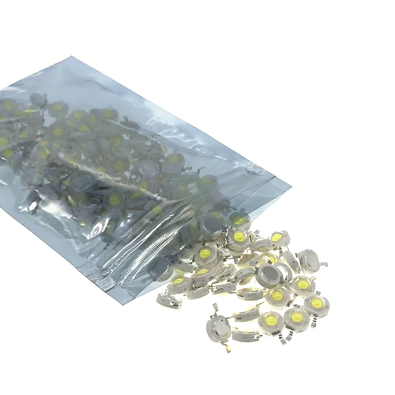 50pcs 1W LED Diode 1 Watt High Power Chips LED Diod White Light-Emitting-Diodes 1 Watt White 110-120 lm LED