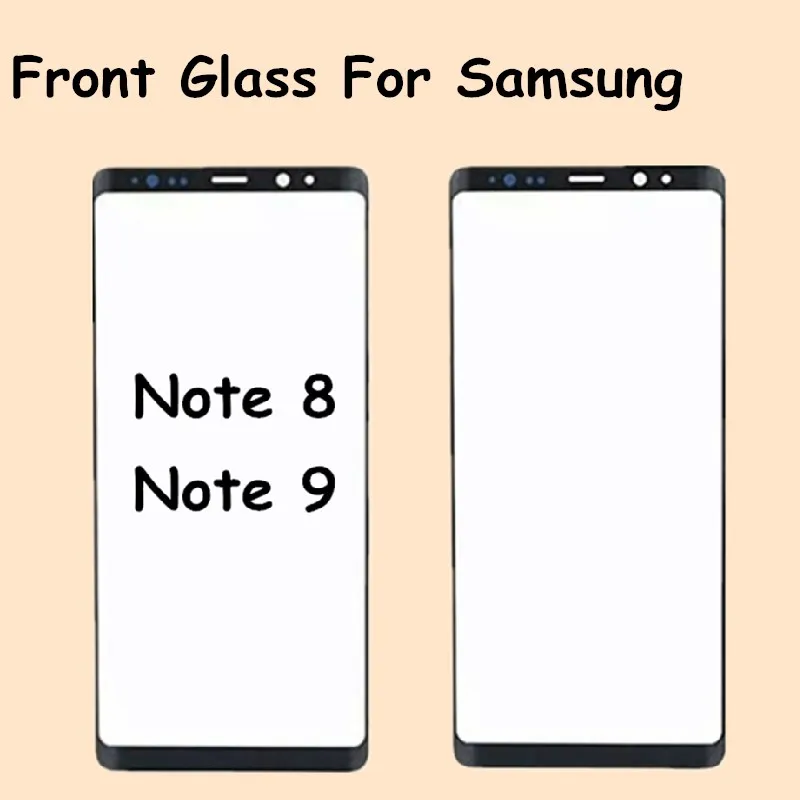 

1PCS Front Touch Glass For Samsung Galaxy Note 8 Front Outer Glass Lens For Samsung Note 9 Glass Replacement Repair Parts