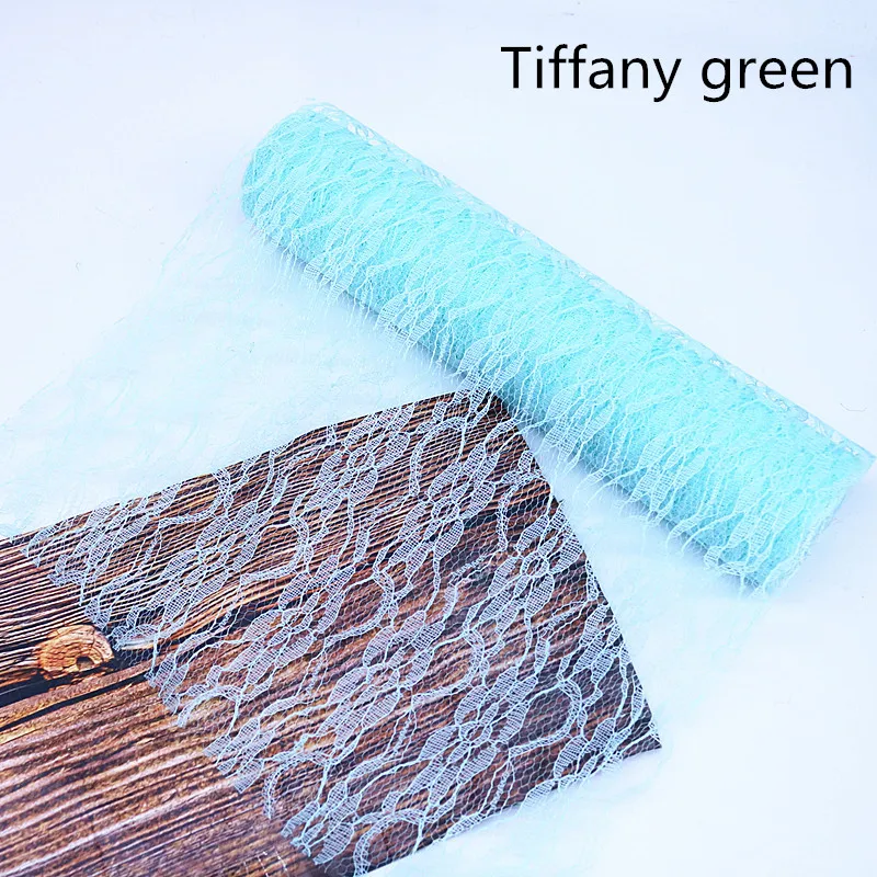 T- green 30cm 10Y 30 см кружева тюль рулон цветок сетка стол центральный Свадьба День рождения партия стол Центровой Runner DIY юбка-пачка стул пояс 10 лет - Цвет: T- green 30cm 10Y