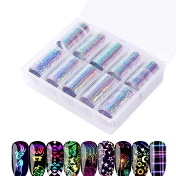 

1Box/10 Roll Nail Art Stickers Nail Art Transfer Stickers Mixed 3D Nail Sticker