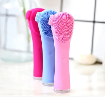 

USB Vibration Cleanser Face Ultrasonic Facial Washing Brush Silicone Sonic Skin Massage Waterproof Electric Pore Cleaner Tool
