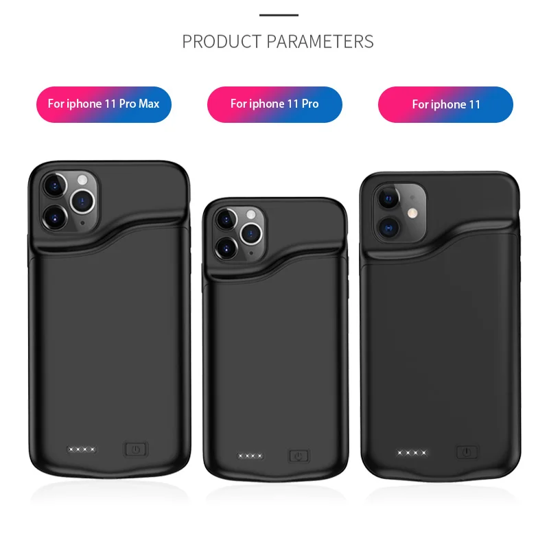ТПУ силиконовый чехол для телефона для iPhone 11, чехол для аккумулятора, 6000 мА/ч, внешний аккумулятор, чехол для зарядки для iPhone 11 Pro Max, чехол для аккумулятора