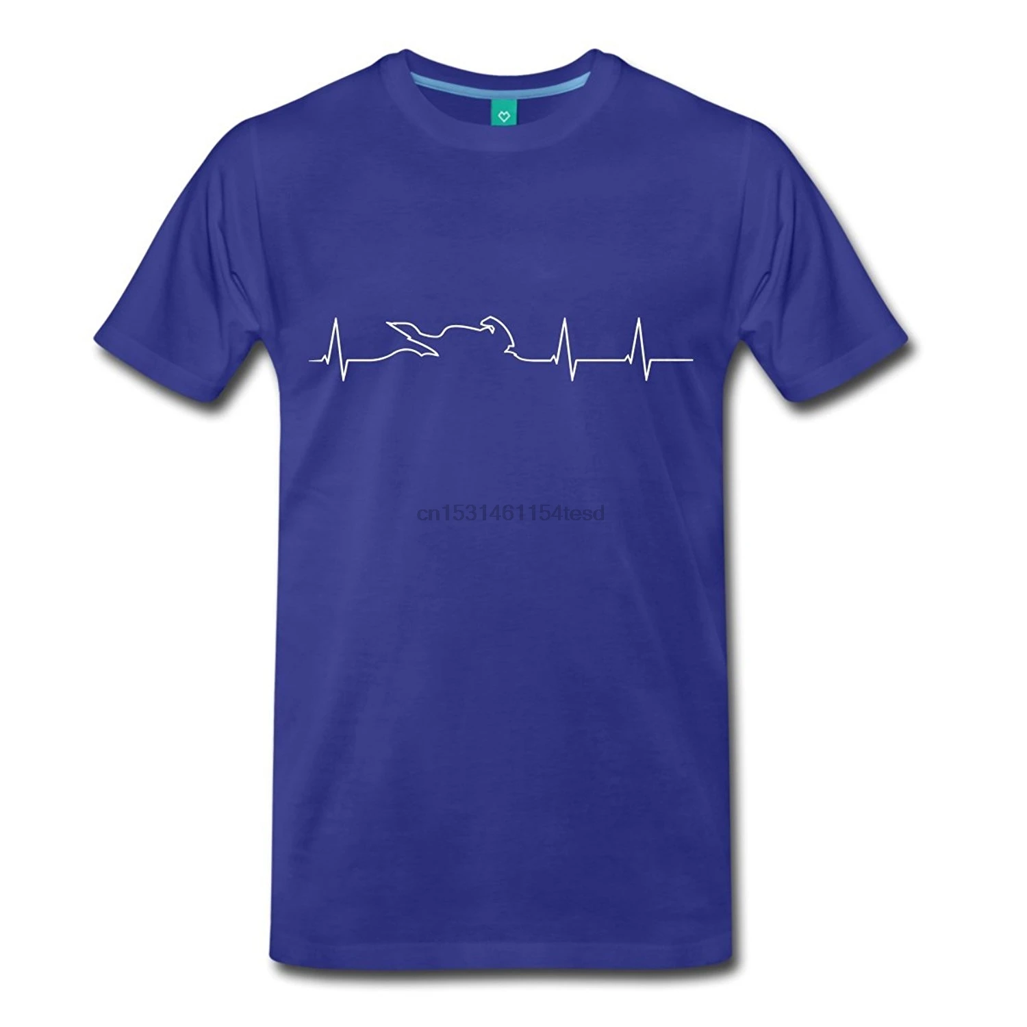 Motorcycling Heartbeat ECG Men's Premium T-Shirt New 2020 Hot Summer Casual Printing Print T Shirt Style Top Tee | Мужская одежда