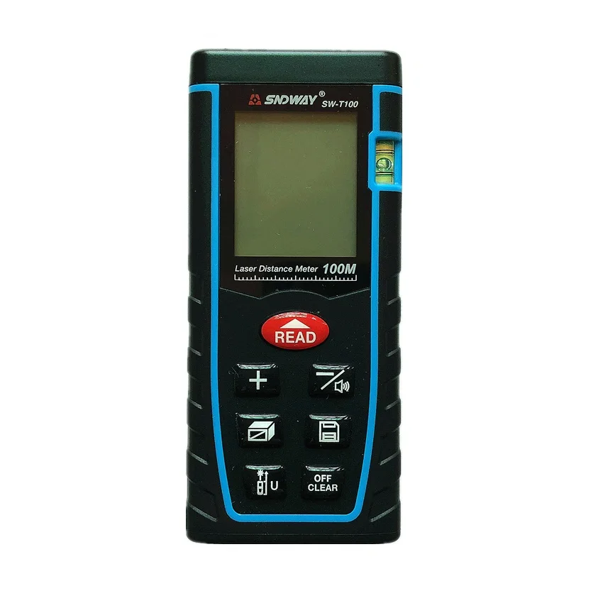 SNDWAY SW-T100 Laser rangefinder distance meter 100m 328ft trena Bubble level Rangefinder Build High SNDWAY SW-T100 Laser rangefinder distance meter 100m 328ft trena Bubble level Rangefinder Build High