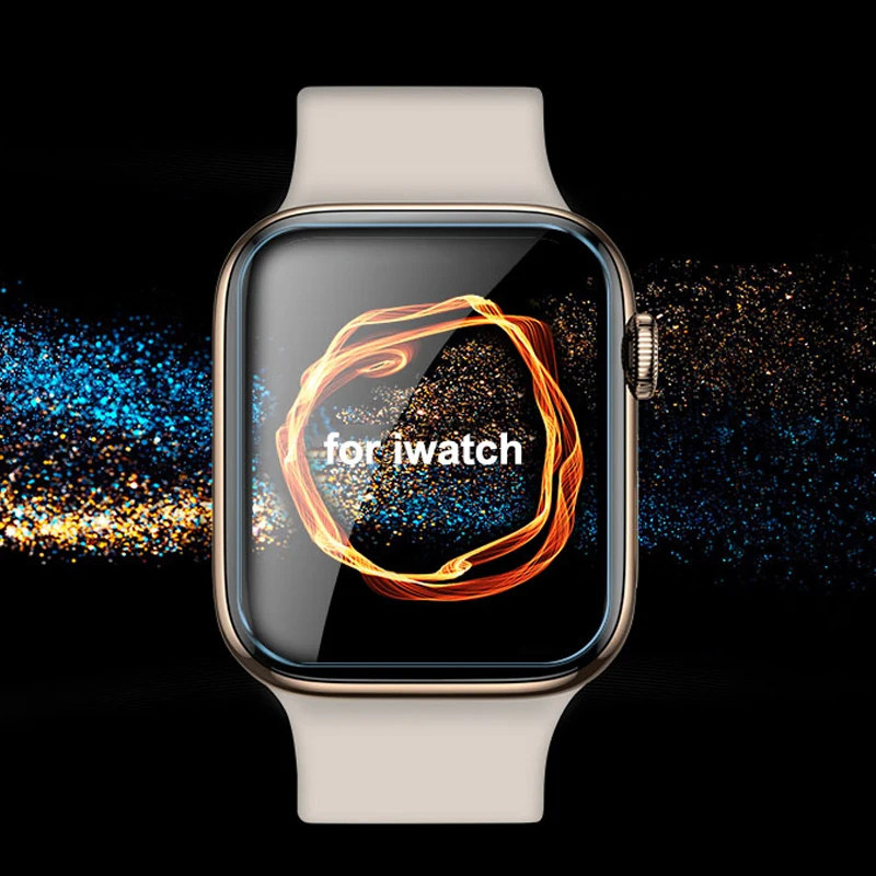 Защитная пленка на весь экран для apple watch 5/4/3 44 мм 40 42 38 нано жидкое УФ закаленное