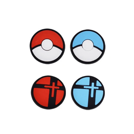 4 шт., Pokemons Marios, силиконовая кнопка для большого пальца, джойстик, колпачки для пульта, контроллер NS Joy-con, крышки, аксессуары - Цвет: F