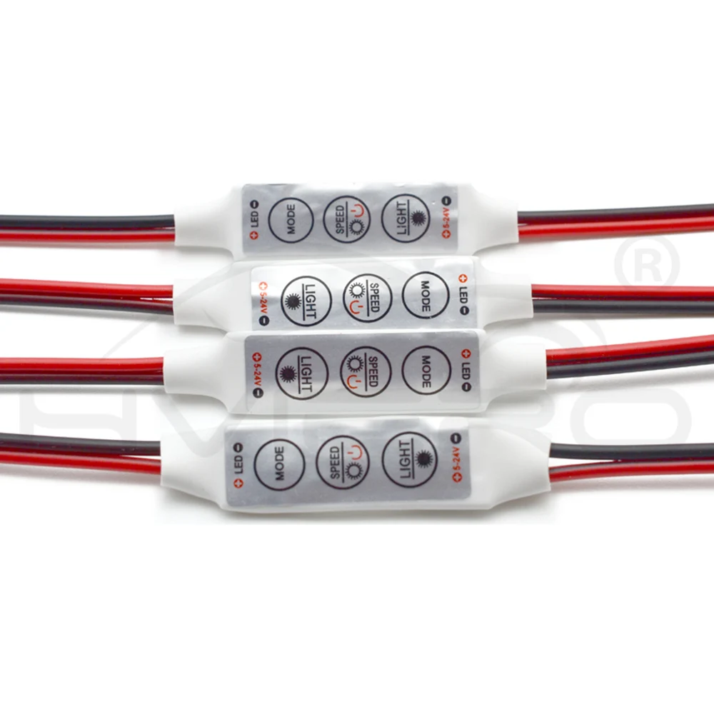 Hviero Mini Single Color LED Light Mini Dimmer Controller 3keys for 2835 3528 5050 3014 LED 5-30V Flexible Led Strip Holiday Lighting