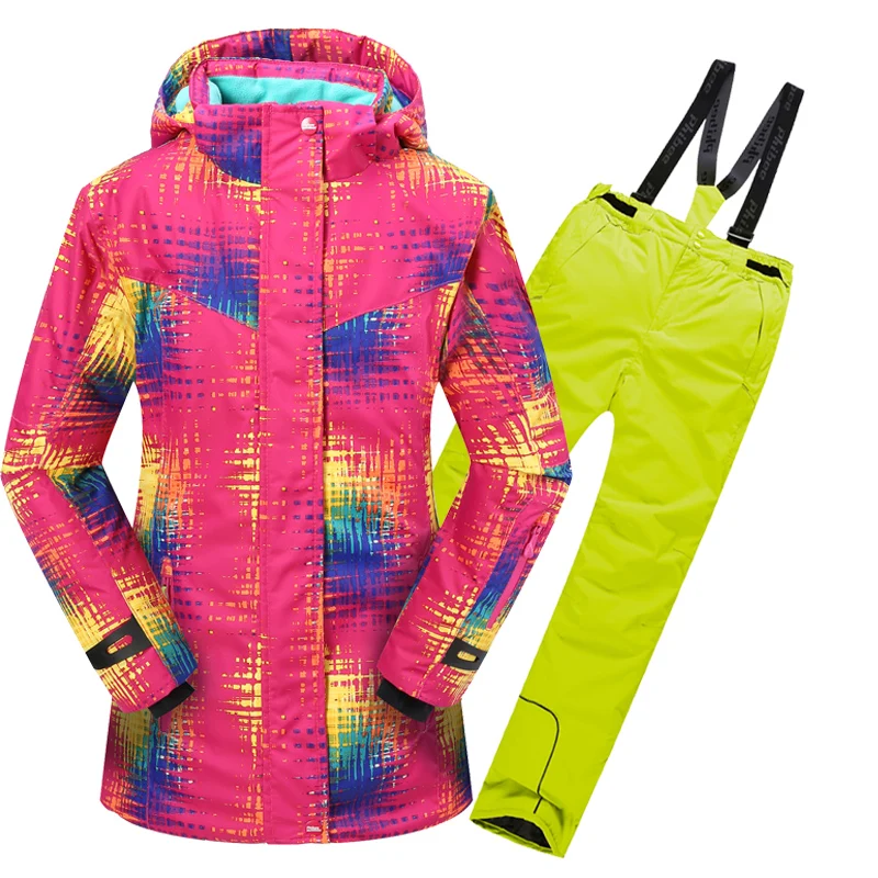 Kids Snow Warm Sport Suit for Girls Winter Outdoor Children Clothing