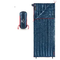 Нейлоновый спальный мешок с гусиным пухом Сверхлегкий тип конверта для кемпинга на открытом воздухе