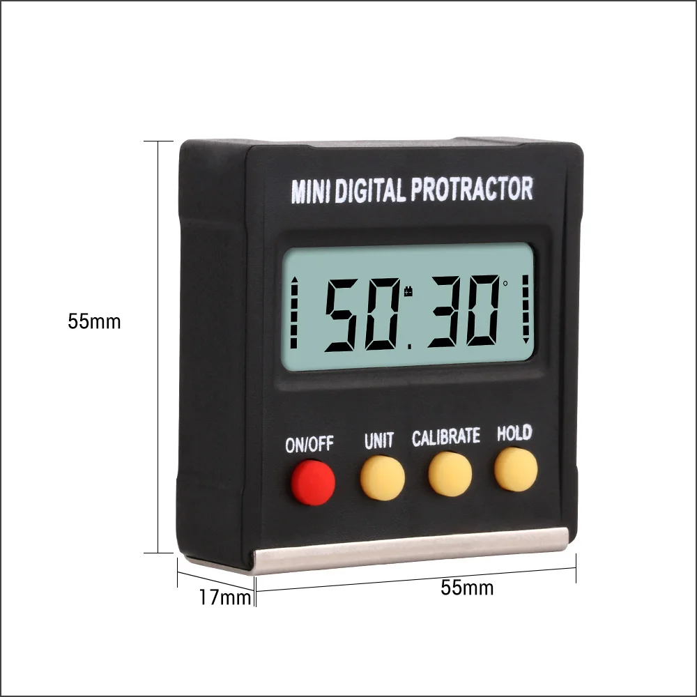 RZ Angle Protractor Universal Bevel 360 Degree Tilt Mini Electronic Digital Protractor Inclinometer Tester Measuring Tools