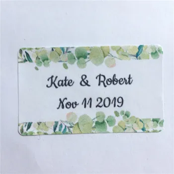 

3cm x 5cm Custom Wedding Labels,Personalized Rectangle Adhesive Stickers, Personalized Text Gift Box Seals