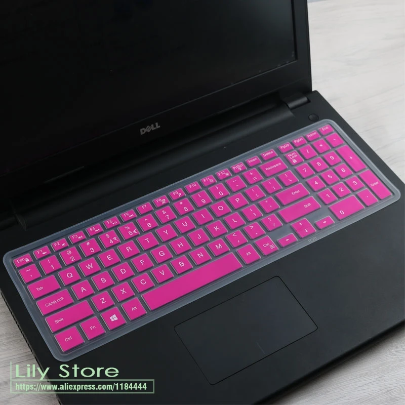 rose Для 15," Dell Latitude 15 3500 3550 3560 3570 3580 3590 15 дюймов Силиконовая клавиатура для ноутбука Защитная крышка - Цвет: rose