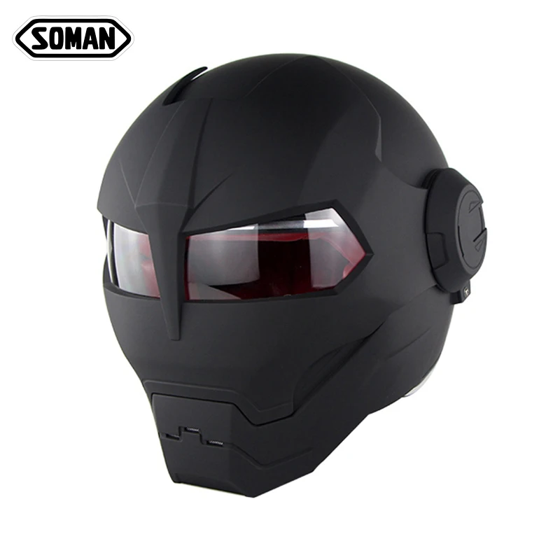 Шлем мотоциклетный SOMAN с откидной крышкой стильный шлем для мотоцикла в стиле