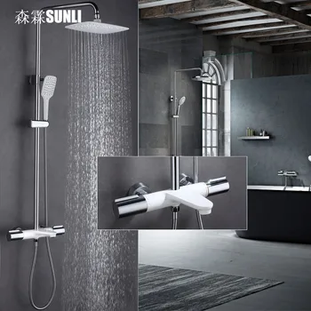 

Shower Faucets thermostatic bathroom shower mixer shower faucet bath faucet wall mounted rainfall mixer tap shower set