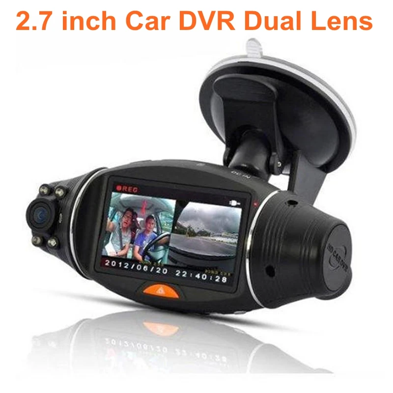  Dual Objektiv Auto DVR GPS Dash Cam Auto Video Fahren Recorder HD Nachtsicht G-sensor Auto rückansi