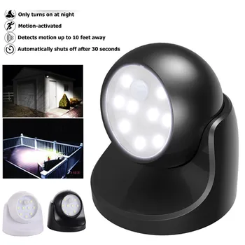 

360 Degree Rotation PIR Motion Sensor Night Light Motion Activated Wirless Sensor Light For Home Outdoor Wall Room Lighting