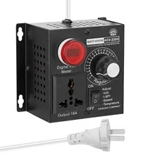 Regulador de tensão ac 220v 4000w compacto controlador de tensão variável portátil velocidade temperatura luz tensão regulável dimmer