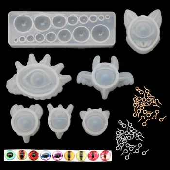 

2020 New Large Pack of DIY Resin Evil Eye Pendant Silicone Molds Kit Jewelry Making Tools