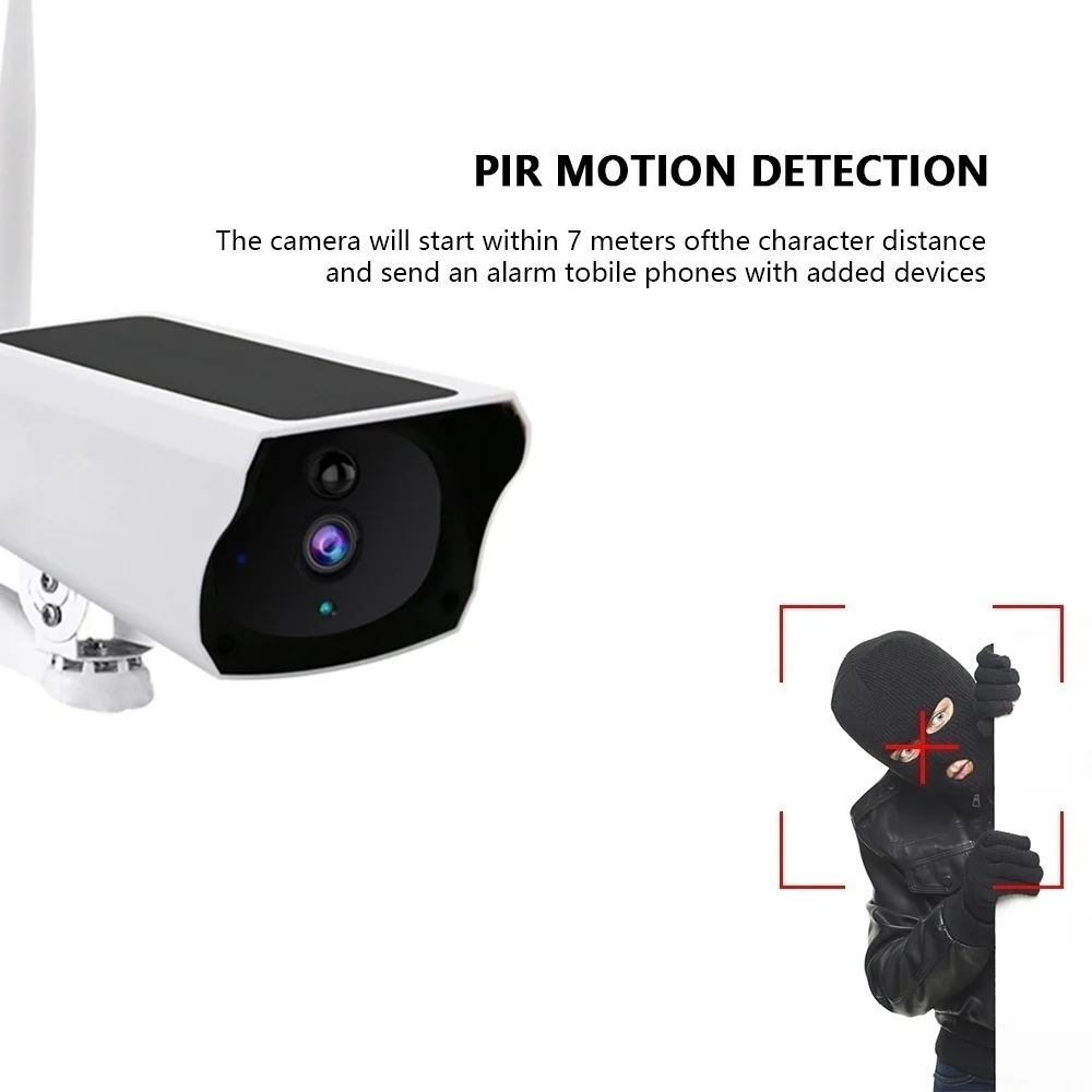 IP камера видеонаблюдения с солнечной батареей 1080P Wi Fi ИК ночное видение|Камеры