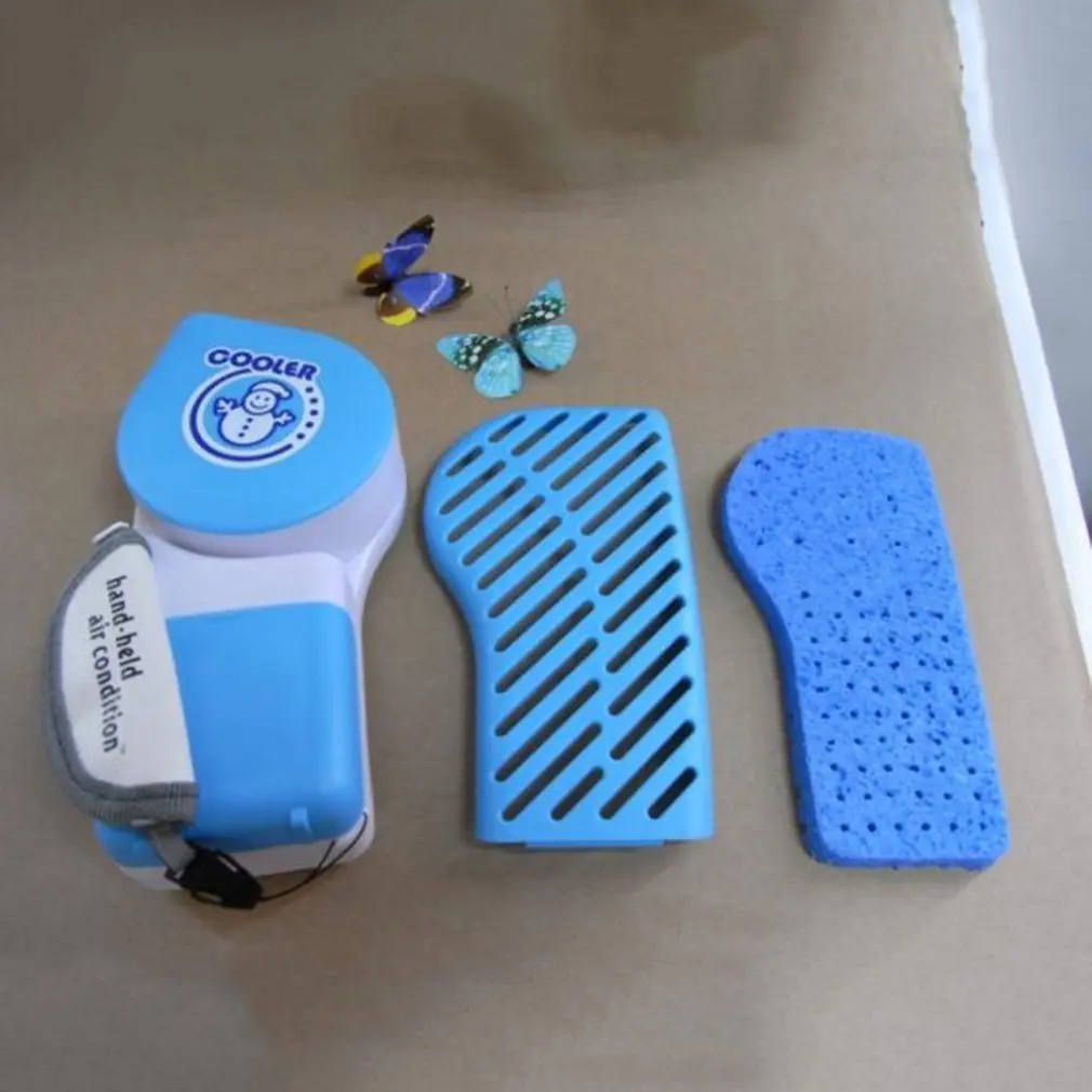 USB Small Size Travel Handheld Electric Fan Air Conditioner Cooler Cooling Fan for Summer Desk Table