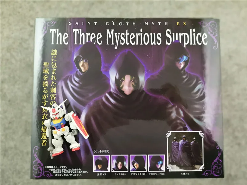 

Free shipping Bandai Saint Seiya Cloth Myth Specters Surplice EX 2.0 The Three Mysterious Cancer Shura Piscis Action Figure