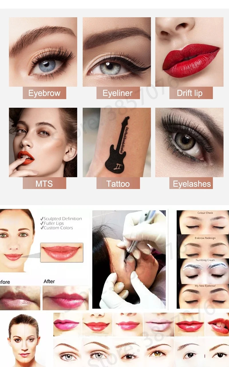 Liberty dermographe maquillage Перманентный макияж цифровая тату машина с ножным переключателем косметическая машина набор тату игла ручка