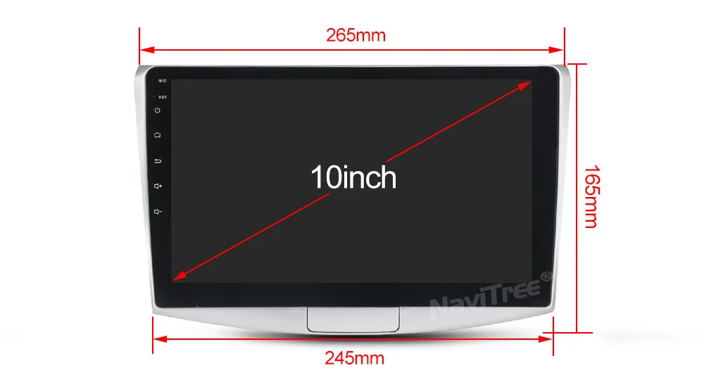 NaviTree 10 дюймов ips 2.5D Android 9,0 автомобильный радио мультимедиа для Volkswagen VW Passat B6 B7 CC Magotan 2011- wifi bluetooth FM