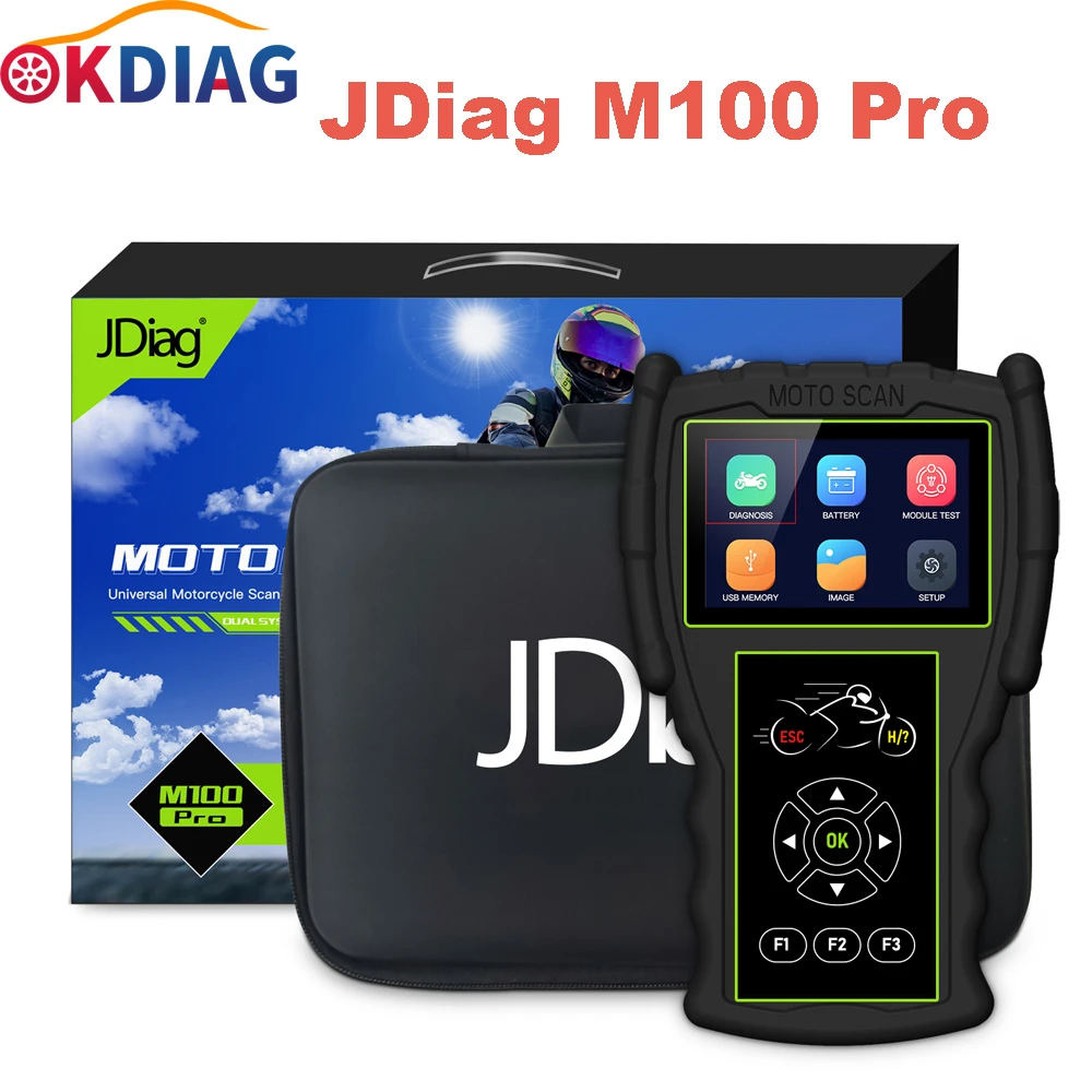 Jdiag M100 Pro Motorcycle Scanner D87 D88 Function Diagnostic Tool
