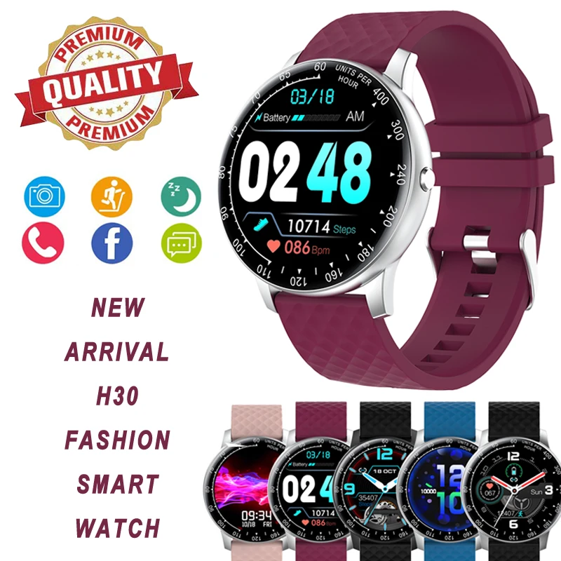 

Smartwatch IP67 Waterproof Heart Rate Monitor Full Touch Screen Smart Watch Weather Forecast Long Standby Sport Women Men Watch