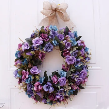 

Artificial Flower Wreath Door Ornaments Hanging Garland Autumn Rich Rose Wreath Birthday Party Decorations Wedding Engagement