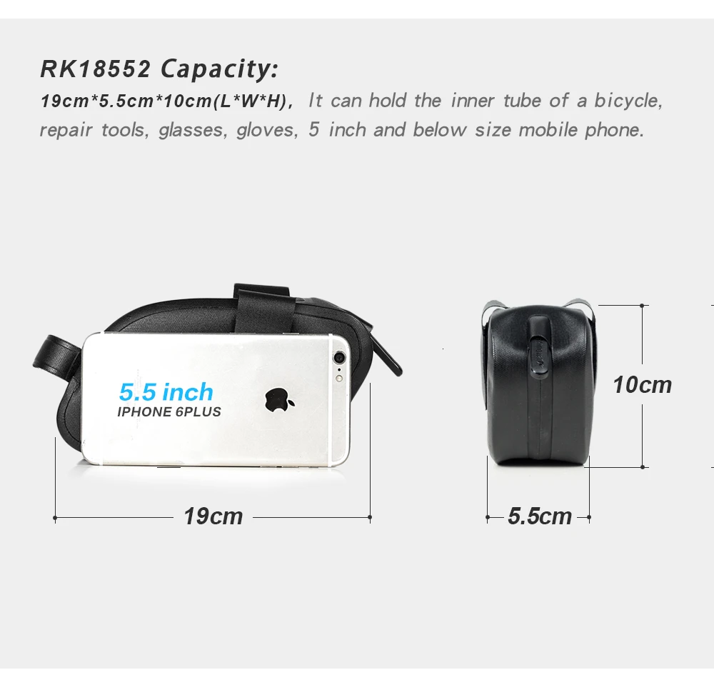Rhinowalk Bicycle Saddle Bag Waterproof MTB Bike Rear Bag Bicycle Tools Inner Tube Storage Bag Cycling Rear Seat Tail Large Bag  (8)