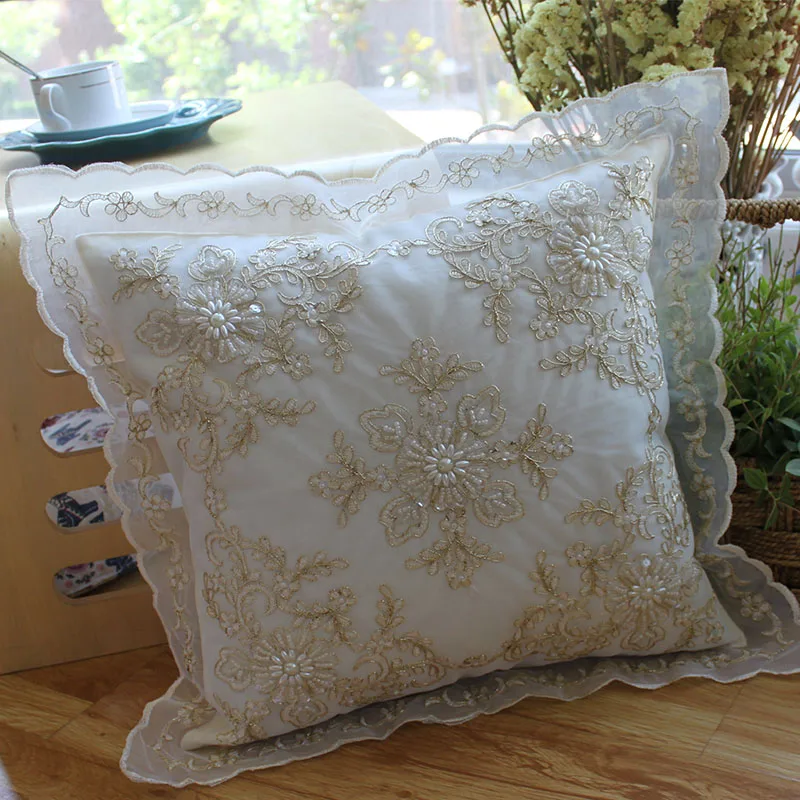 Decorative cushions lace pillowcase  ornamental pillows for living room Decorative pillowcase for sofa  pillow home decor 3